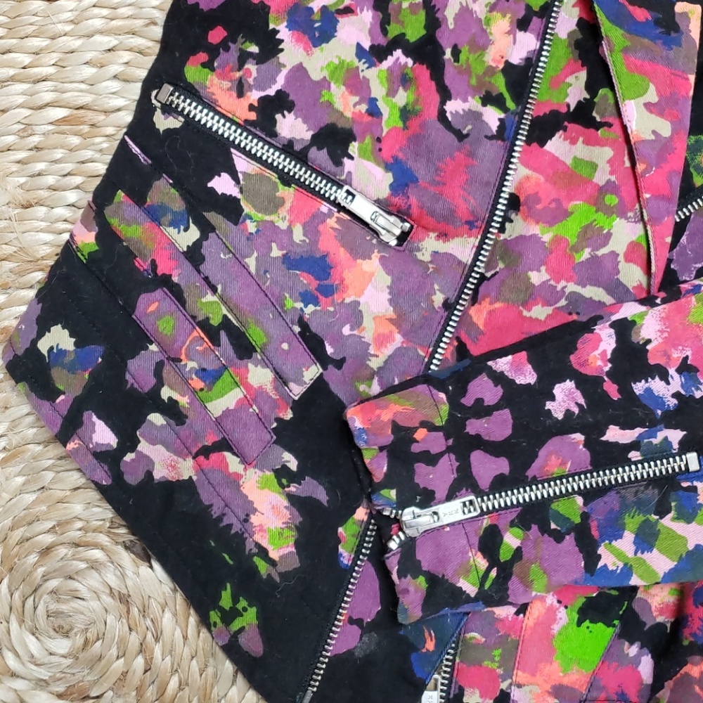Floral Cotton  motorcycle jacket - Picture 7 of 9
